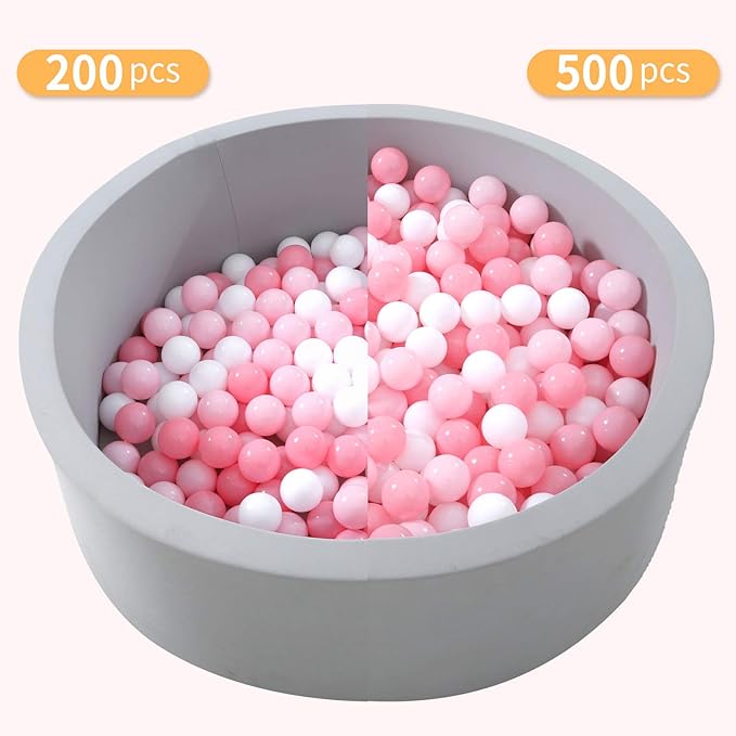 GOGOSO Ball Pit Balls Crush Proof Non-Toxic Plastic Balls Babies Kids Toy Bulk Pack 170pcs 2.2inchs