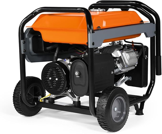 Generac 10,000 Starting Watt Portable Gas Generator - Electric Start - Home Backup or RV Ready - Heavy Duty Frame - Quiet, Long Runtime, Emergency Power - 49-State Compliant