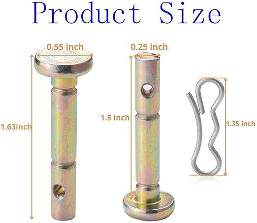 10 PK 738-04124A and 714-04040 Shear Pins and Cotter Pins for Cub Cadet Troy Bilt Snow Throwers