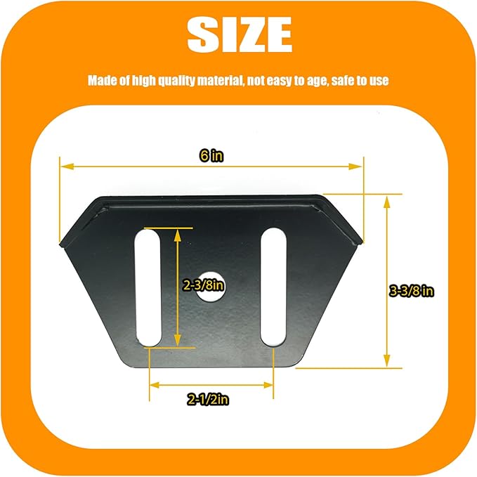 1740912BMYP Snow Thrower Slide Shoes Skids Height Adjustment for Murray Briggs and Stratton Snow Blower Replacement Parts-(2PCS)