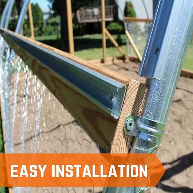 Farm Plastic Supply - Spring Wire & Lock Channel - (20 Pack) - Steel 6.5 ft Spring Lock Track & U-Channel Bundle for Greenhouse Plastic Polyethylene Film or Shade Cloth