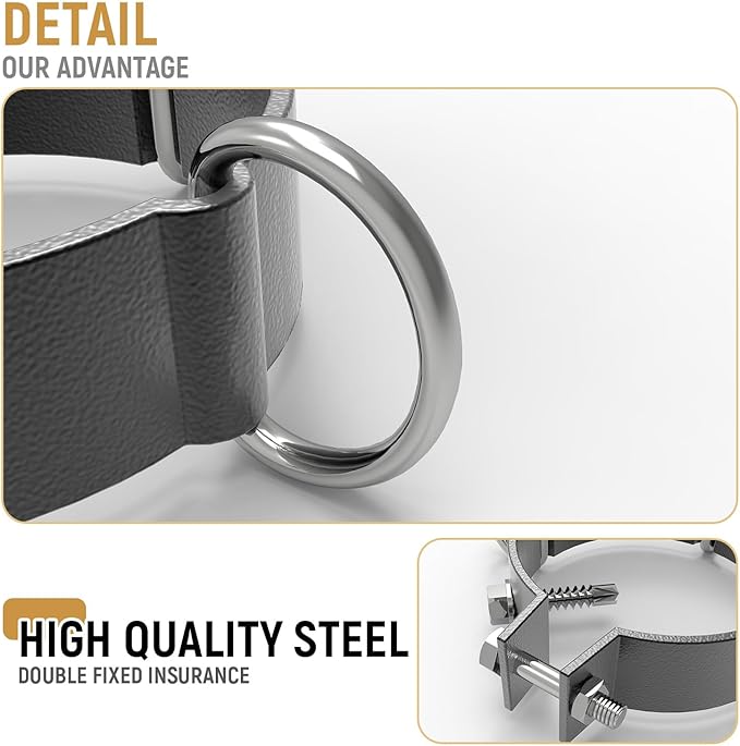 D-Ring Clamp 3" Diameter for Sun Shade Sail Support Pole Stand Post Pole
