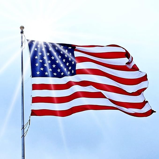 American Flags for Outside 30x60, USA US Flag Heavy Duty Outdoor, Made of 210D Oxford Fabric, Embroidered Stars, Brass Grommets