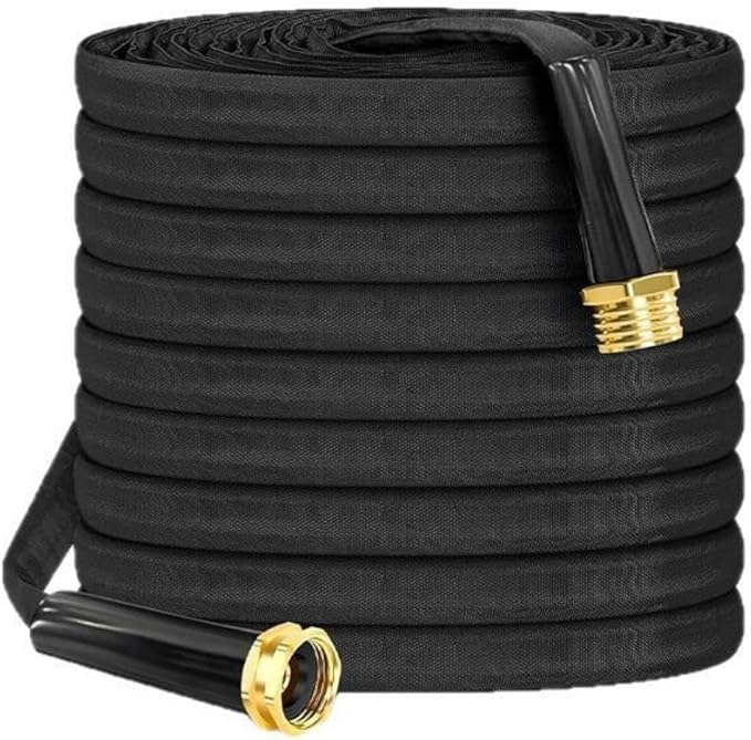 50ft Non-Expanding Garden Hose, Hose Pipe, Ultra-Light & Flexible Water Hose - Burst-Resistant, Kink-Free, High-Pressure, All-Weather Use for Lawns, Gardens, and Outdoor Cleanining (50ft)