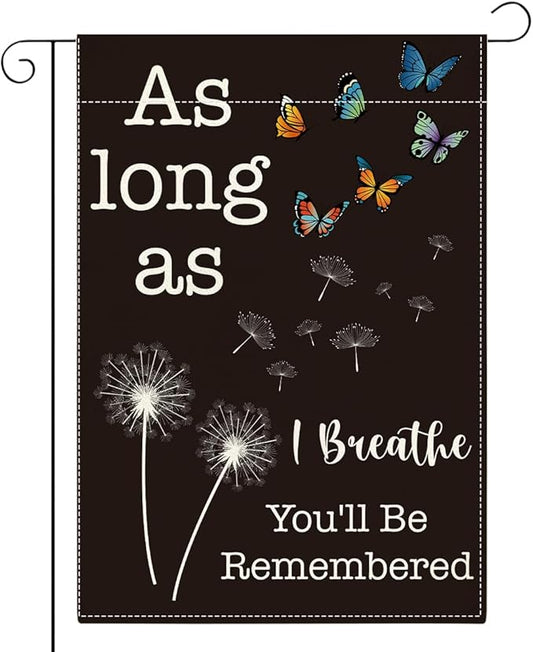 Memorial Garden Flag Home Farmhouse Holiday Outside Outdoor Lawn Decorations Yard Flag Double Sided 12x18 Inch