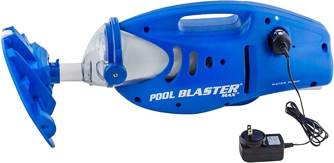 POOL BLASTER Max Cordless Pool Vacuum for Deep Cleaning & Strong Suction, Handheld Rechargeable Swimming Pool Cleaner for Inground and Above Ground Pools, Hoseless Pool Vac by Water Tech
