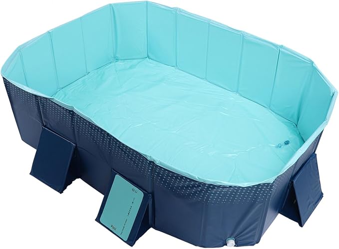 Thickened Foldable Pool for Family Outdoor Fun, Non Inflatable Wear Swimming Pool for Kids Dogs (1.85m/6.1ft)