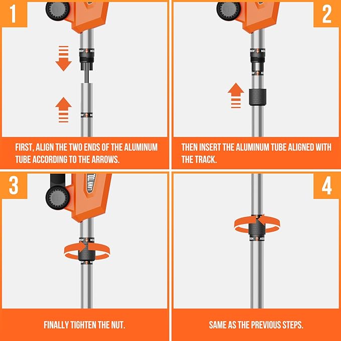 VARSK 20V String Trimmer Cordless, 12 Inch 2 in 1 Trimmer and Edger, Automatic Line Feed, Includes 2 X 2.0Ah Batteries/1 X Fast Charger/6 X Spare Spools, for Lawn, Garden, etc, Orange