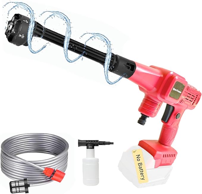 Cordless Pressure Washer for Milwaukee 18V Battery, 750 PSI Handheld Car Pressure Washer with 6 in1 Nozzle for Car Cleaning (Tool Only Battery Not Included)