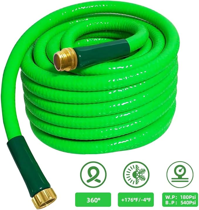 Lead-in Short Garden hose 5/8Inch×6Foot, Reel Guide, Water Connector, Inlet Hose, Outdoor Suitable for Lawn Hose.(6ft)
