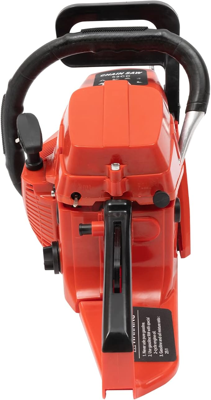 Gas Chainsaw, 2Stroke/4Stroke Gasoline Chainsaw Power Chain Saws Handheld Cordless Petrol Chainsaws For Wood Cutting Forest Felling Tree Pruning Shrub Pruning (2Stroke 20In 2200W 52CC)