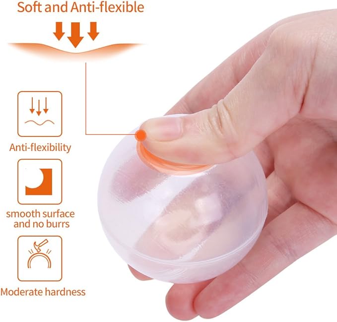 PlayMaty Clear Ball Pool Pit Balls - 100pcs Phthalate Free BPA Free Plastic Ocean Balls for Kids Fun Toys for Playhouse Play Tent Playpen Pool (Φ2.16)