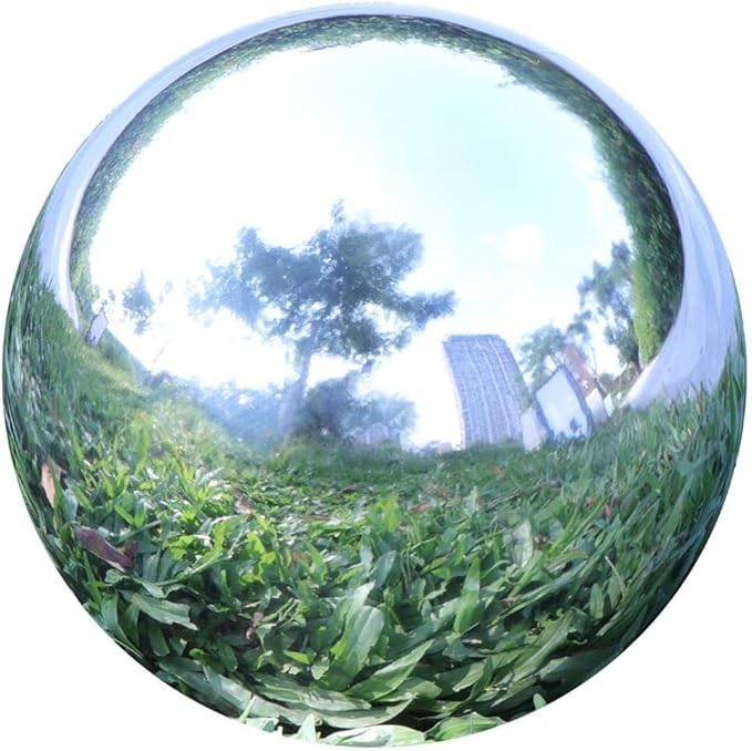 Gazing Balls for Garden, Home Outdoor Hollow Sphere Stainless Steel Gazing Globe Mirror Ball (3 Inch)
