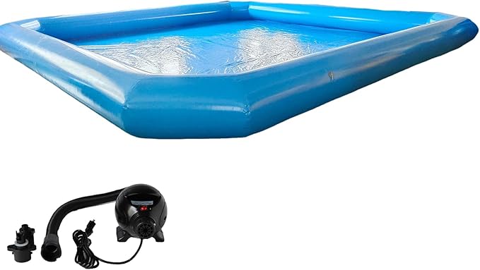 32.8x32.8x2ft Commercial Large Inflatable Pool Blow Up Swim Pools Swimming Lounge Pools with One Blower for Commercial Outdoor Summer
