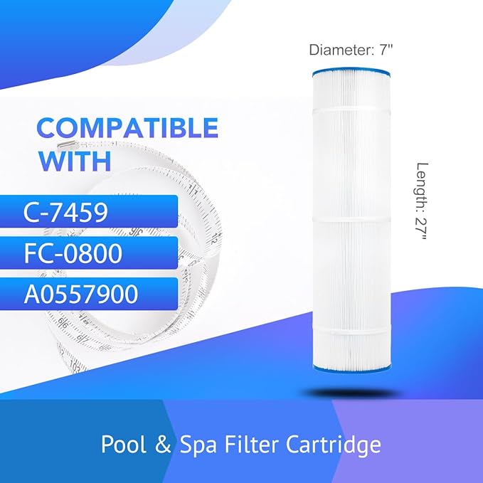 Swimming Pool Filter Replaces for C-7459, Filbur FC-6405, Filbur FC-0800, A0557900, R0554500, Aladdin 18504, APCC7352, 85 Sq.Ft Swimming Pool Filter Cartridge, 4 Pack
