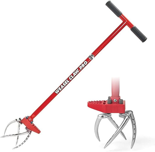 Garden Weasel Claw Pro - 3-in-1 | Cultivate, Loosen, Aerate, Weed | Gardening Hand Tiller, Twist Weeding Tool, Digging Fork, Cultivator, Soil Loosener | 91334