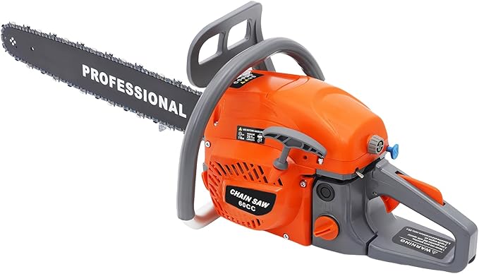 Gas Chainsaw, 2Stroke/4Stroke Gasoline Chainsaw Power Chain Saws Handheld Cordless Petrol Chainsaws For Wood Cutting Forest Felling Tree Pruning Shrub Pruning (2Stroke 22In 2800W 60CC)