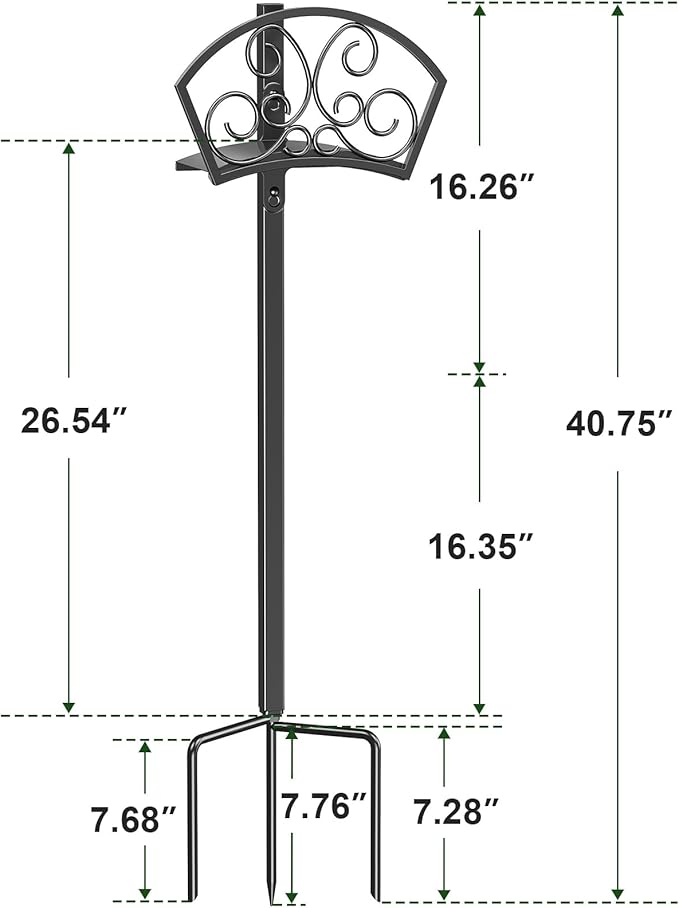 GOFORWILD Garden Hose Holder, Decorative Hose Butler Sturdy Water Hose Rack, Durable Wall Hose Hanger, Hose Reel, Holds 125-Feet of 5/8-Inch Hose, Made of Gauge Steel, 7020