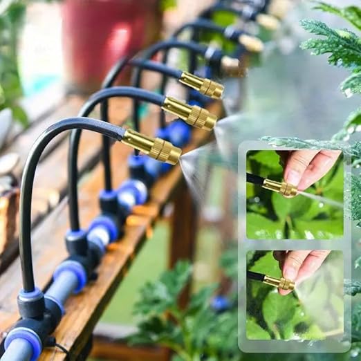 360°Curved Garden Automatic Irrigation System, 360 Degree Bendable Adjustable Garden Watering System, Drip Irrigation System for Garden/Yard/Lawn/Greenhouse(49.2ft Hose+15 Nozzles)