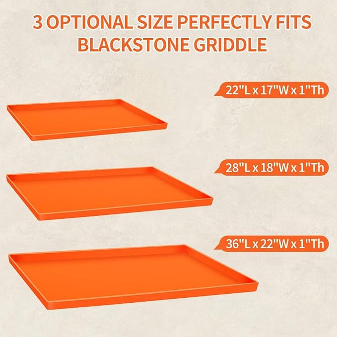 Protective Griddle Cover Mat for Blackstone 22 Inch Griddle Accessories - Full Wrap-Around Protection Silicone Mat for Griddle - Food Grade Silicone Grill mats for Outdoor Grill