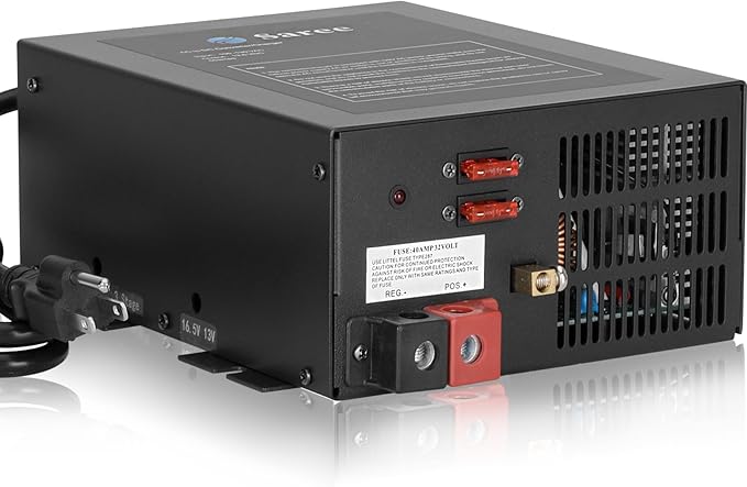 RV Converter 55Amp RV Power Converter Built-in 4 Stage Smart Battery Charger for 110VAC to 12VDC RV Power Converters, Fully Adjustable Output from 13V to 16.5V