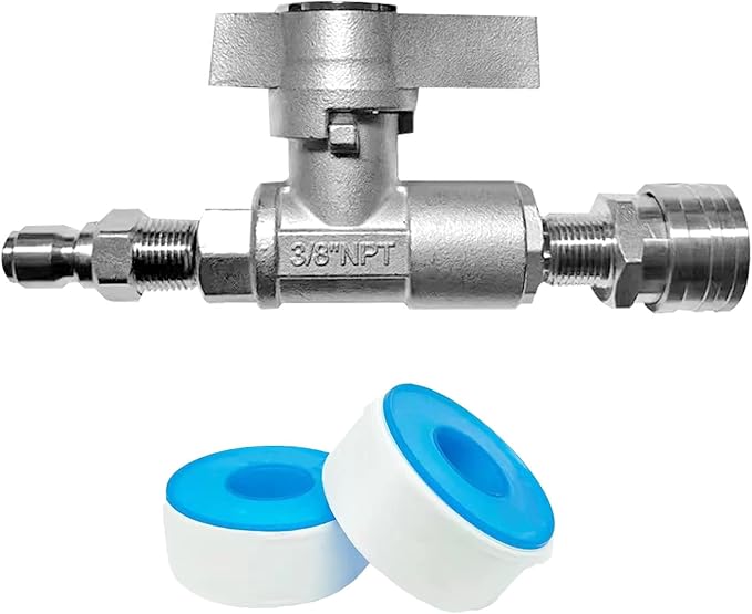 Ball Valve Pressure Washer，3/8"5000 PSI，High Pressure Ball Valve for Power Washer Hose.