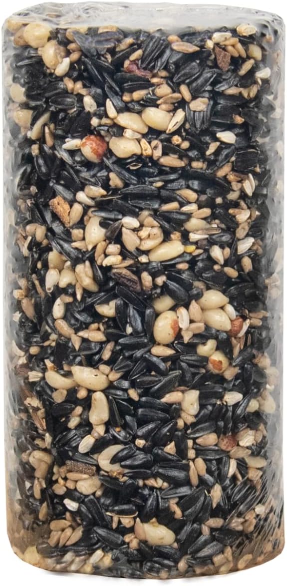 JCs Wildlife Wild Bird Blend Premium Bird Seed Small Cylinder with Hole, 1.5 lb (12 Cylinder)