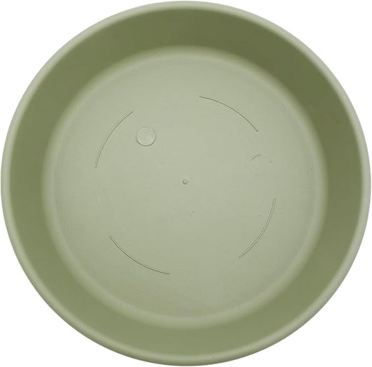 The HC Companies 8 Inch Round Plastic Classic Plant Saucer - Indoor Outdoor Plant Trays for Pots - 8.5"x8.5"x1.5" Seafoam