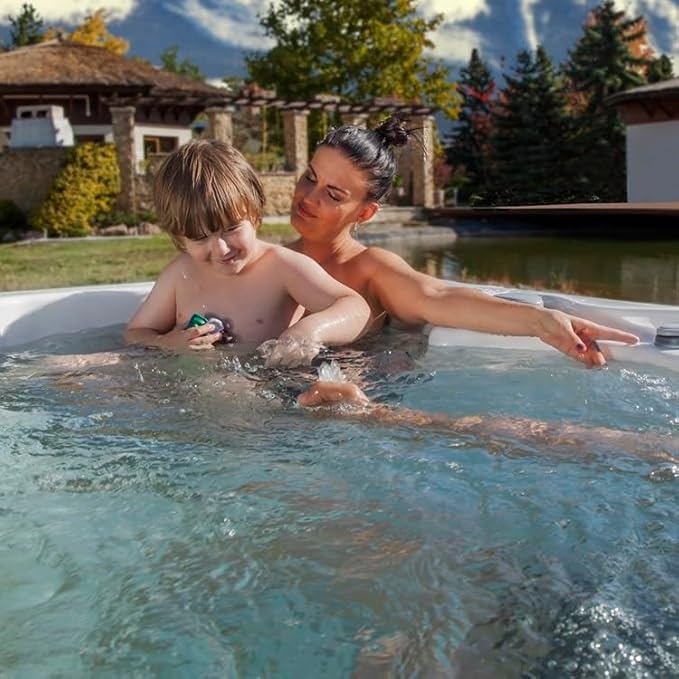 Bueno Spa Chicago 7 - Person 54 Jets Acrylic Standard Hot Tub with New Arctic Max Insulation, Ozonator, LED Lights, and Cover