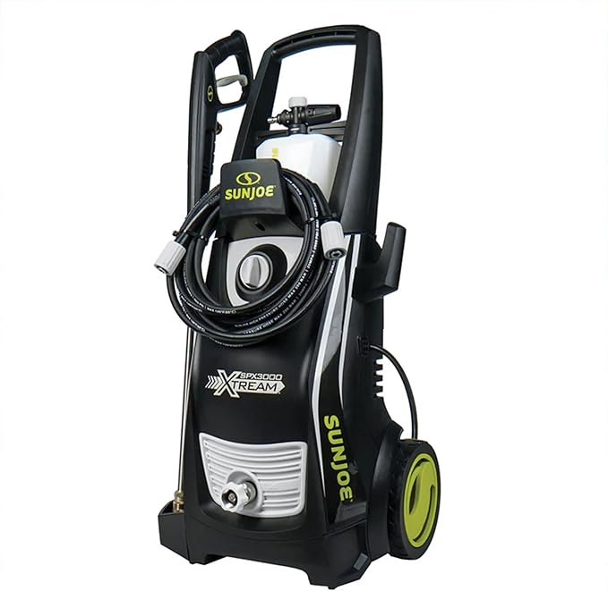 Sun Joe Electric Pressure Power Washer w/ 4 Nozzles & Foam Cannon, 2200 PSI (PWMA Certified), 1.1 GPM, 14.9-Amp Motor - Heavy-Duty Cleaning Machine for Patios, Decks, & Sidewalks, SPX3000-XT XTREAM