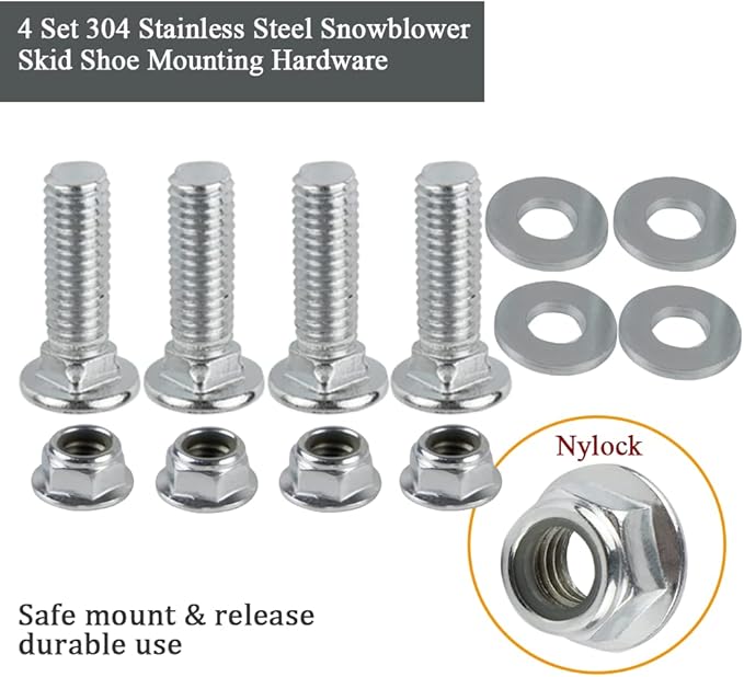Snowblower Skid Shoes for Murray 1740912BMYP Craftsman Noma Snapper Snowthrower with Mounting Hardware(2 Pack)…