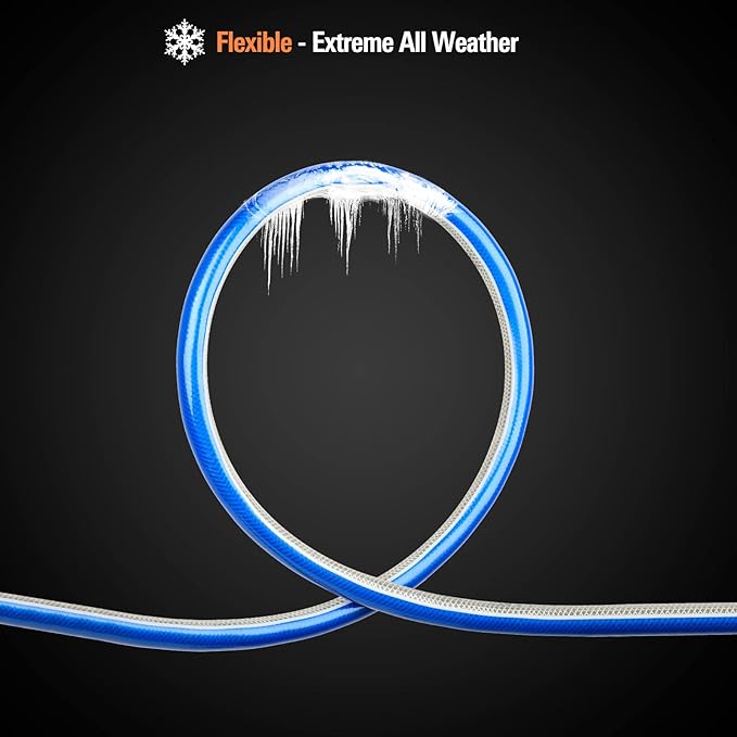 Short Leader Garden Hose 3/4 in. x 10 ft. -Heavy Duty Durable Flexible Lightweight PVC Water Pipe for Lawn Care, Reel Cart & Equipment Connection -Kink Free, No Leaking, Female to Female Fittings