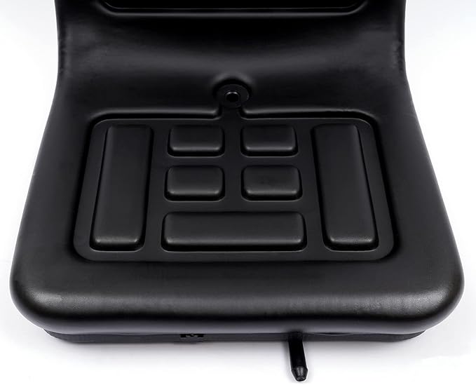Waterproof Tractor Seat with Drainage Holes and Adjustable Design - Universal Replacement Seat for Riding Lawn Mower, Forklift, Go Kart (14.17x13.78x11.81 in)