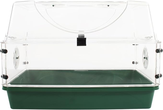 EarlyGrow Medium Seed and Herb Domed Propagator with Vented Side Height Extension and Security Clip Set,Green