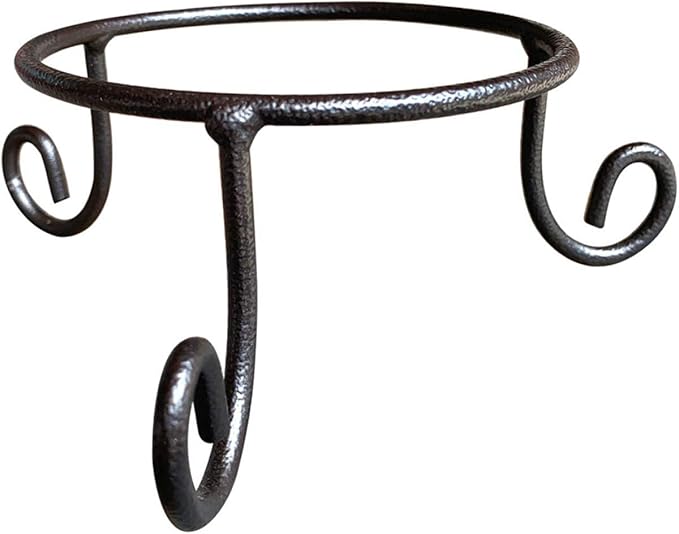 Black Iron Gazing Globe Stand, Wrought Iron Sphere Holder, Crystal Ball and Glass Bowl Display Stand, Metal Egg Holder 4.5inches x 2inches