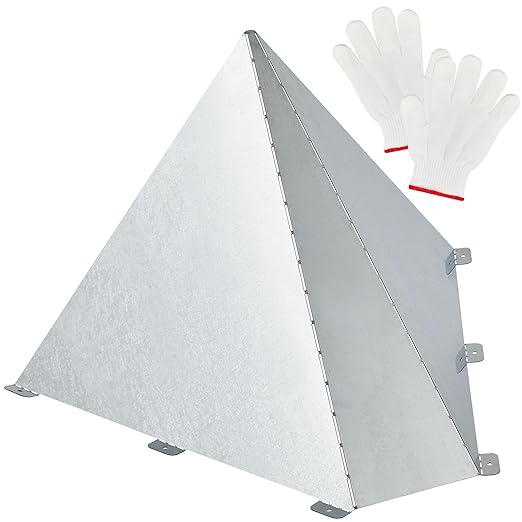 1 Set Snow Splitter for Chimneys Metal Roofs Adjustable Angle Roof Vent Snow Guard for 6" and 8" Wood Stove Pipes Chimneys Prevent Ice Dams and Winter Hazards