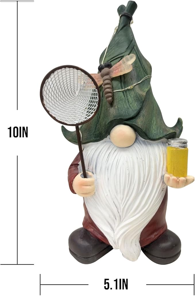 Garden Gnomes Outdoor Decor – Bug Catcher Garden Statue for Lawn, Balcony, Yard – Garden Ornaments – Fun Birthday Gift for Lover, Mom, Grandma – Ideal Holiday Present