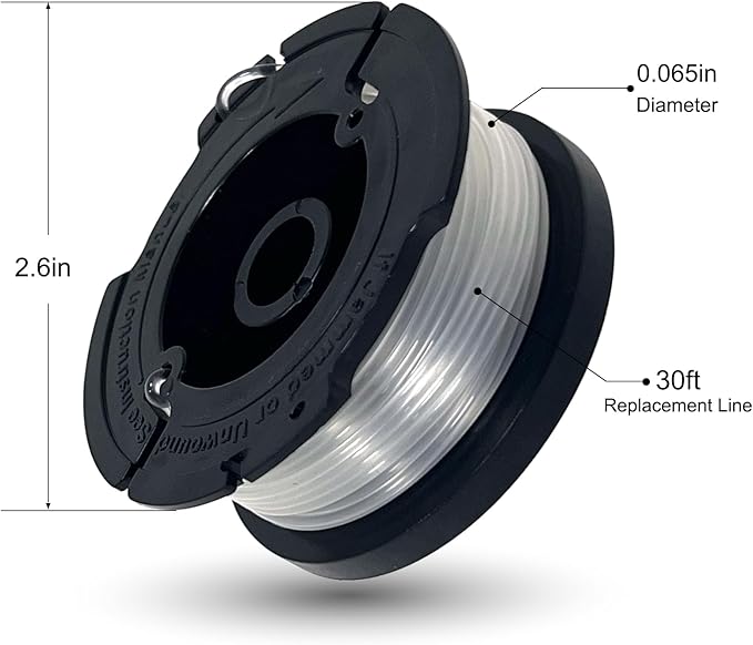 AF-100 Replacement Spool for Black & Decker BESTA510 LSTE523 LSTE525 LST300 LCC340C LST136 LST136B LST140C LCC222 LST201 String Trimmer Eater String for AF-100-BKP/AF-100-3ZP Spool