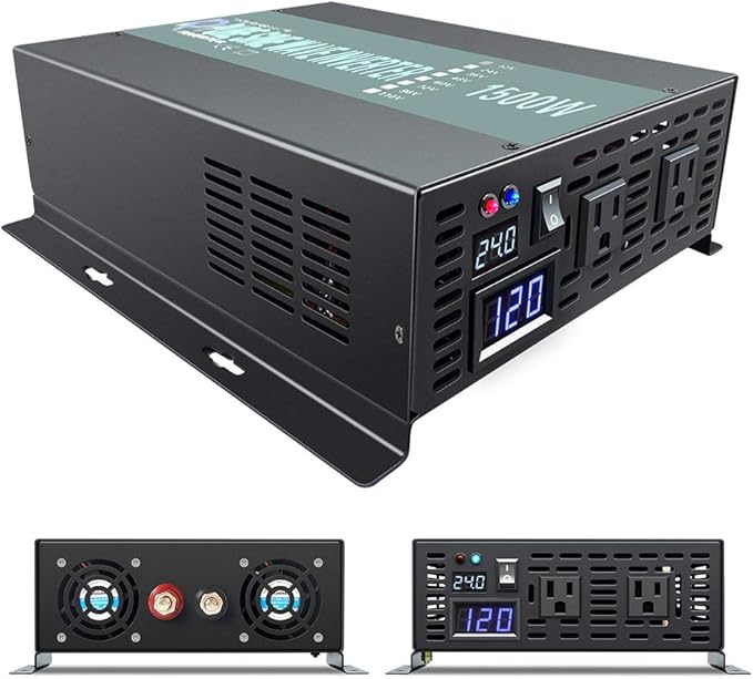 WZRELB 1500W 24V 120V Pure Sine Wave Solar Power Inverter With Remote Control Switch