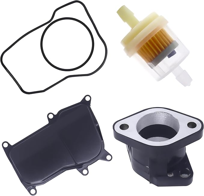 YFM350 Carburetor and Intake Manifold Compatible with Yamaha Warrior 350 YFM350 X 1987-2004 ATV Quad Carb Hand Choke