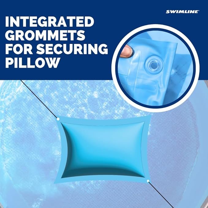 SWIMLINE HYDROTOOLS Air Pillow For Above Ground Pools Cover Winterizing | 4.5 x 15 ft Cushion Swimming Pool Closing Winter Kit | Cold Resistant Ice Equalizer Thick Blue Accessories | 1515 ACC515