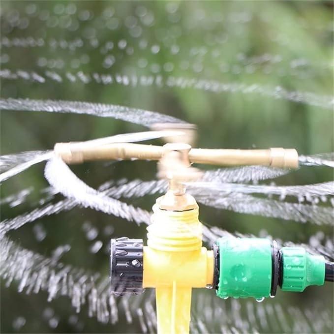 3/4 Arm Automatic Rotary Sprayer with Water Sealant Tape, 360 Degree Rotation Irrigation System Sprinkler Head, Sprinklers for Plants, Large Area Coverage Water Sprinkler for Garden Yard Lawns (4-ARM)