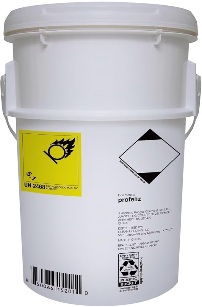 PROFELIZ 3 Inch Pool Chlorine Tablets, Slow-Dissolving Spa Sanitizer Eliminate Bacteria Algae Stabilized Chlorine for Swimming Pools Hot Tubs Spa Treatment (80lbs)