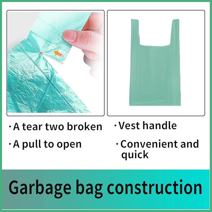 Trash Bags, 5 Rolls/100 Counts Small Garbage Bags for Office, Kitchen,Bedroom Waste Bin,Colorful Portable Strong Rubbish Bags,Wastebasket Bags…