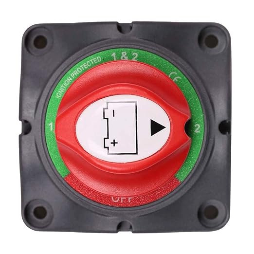 Marine Battery Disconnect Switch - Premium On-Off Position Master Cut Off - 6V 12V 24V 48V - Battery for Boat, ATV, RV, UTV, Heavy Duty Waterproof Isolator Switch, 275/1250 Amps (1-2-1&2-Off)