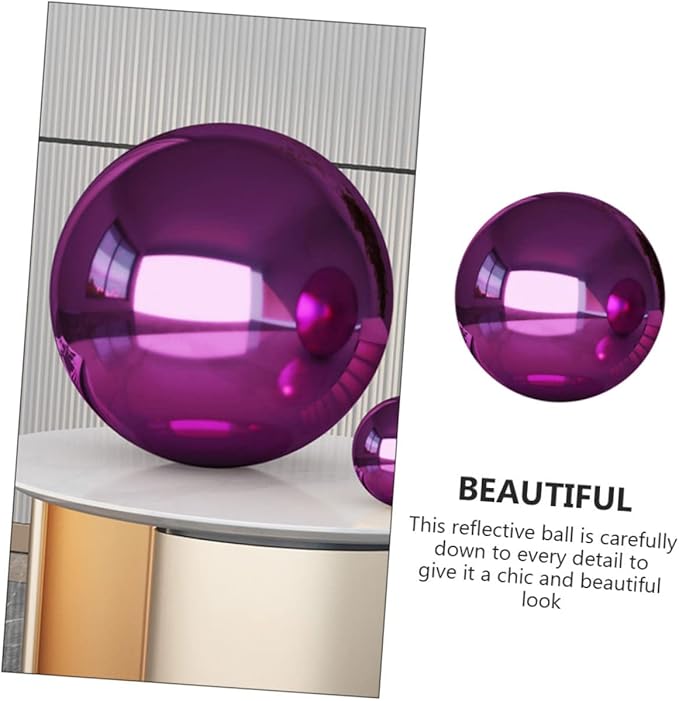 Happyyami Stainless Steel Ball Gazebo Garden Mirror Reflective Ball Decorative Sphere Outdoor Gazing Globe Unbreakable Decorative Sphere
