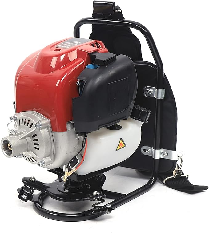 35.4CC Gas Powered Weed Wacker, 4-Stroke 1KW 4500-8500RPM Gasoline Weed Eater String Trimmer, Backpack Lawn Edge Cutter, Brush Cutter, Hedge Trimmer for Farmland Weeding, Harvesting, Clearing