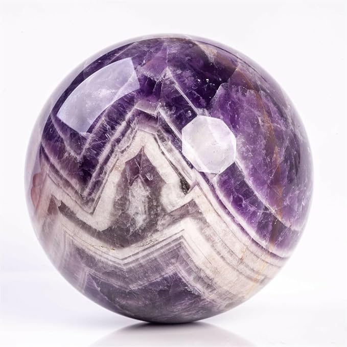 Amethyst Sphere Gemstone Balls Healing Crystals Ball with Stand Crystal Sphere for Reiki Chakra Fengshui Meditation Home Decor (300g)