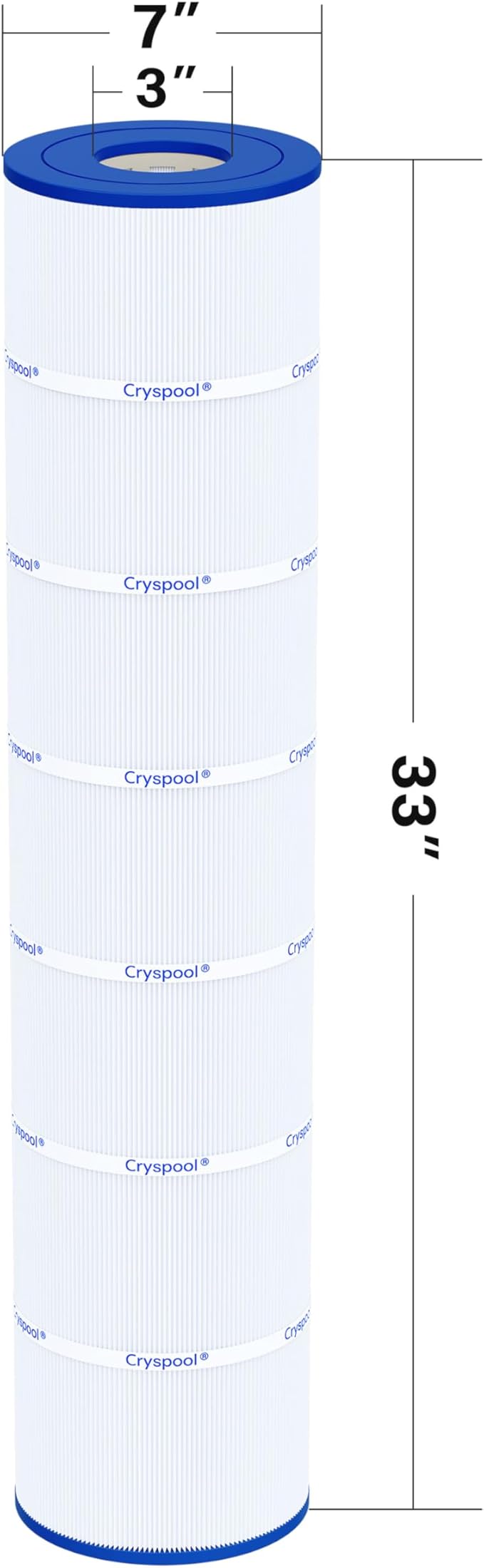 Cryspool® 07116 Filter Compatible with Jandy CL580, CV580, A0104100, R0357900, PJAN-145, C-7482, FC-0820, 145 Sq. Ft Pool Filter Cartridge, 4 Pack