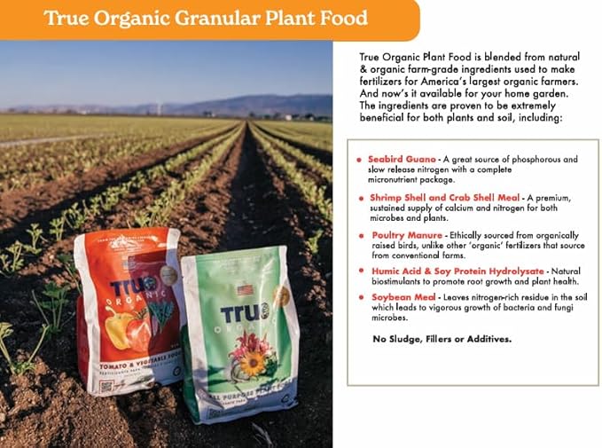 True Organic Azalea, Camellia & Rhododendron Food – Organic Fertilizer for Low-pH Plants – 12lb Bag